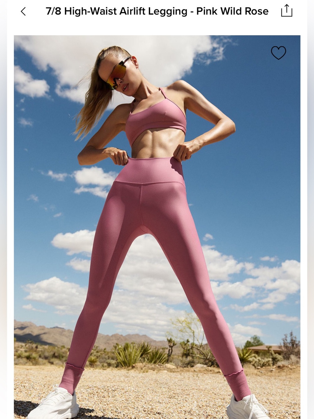 Airlift High-Waist 7/8 Legging - Pink Wild Rose